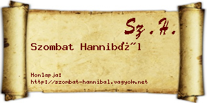 Szombat Hannibál névjegykártya
